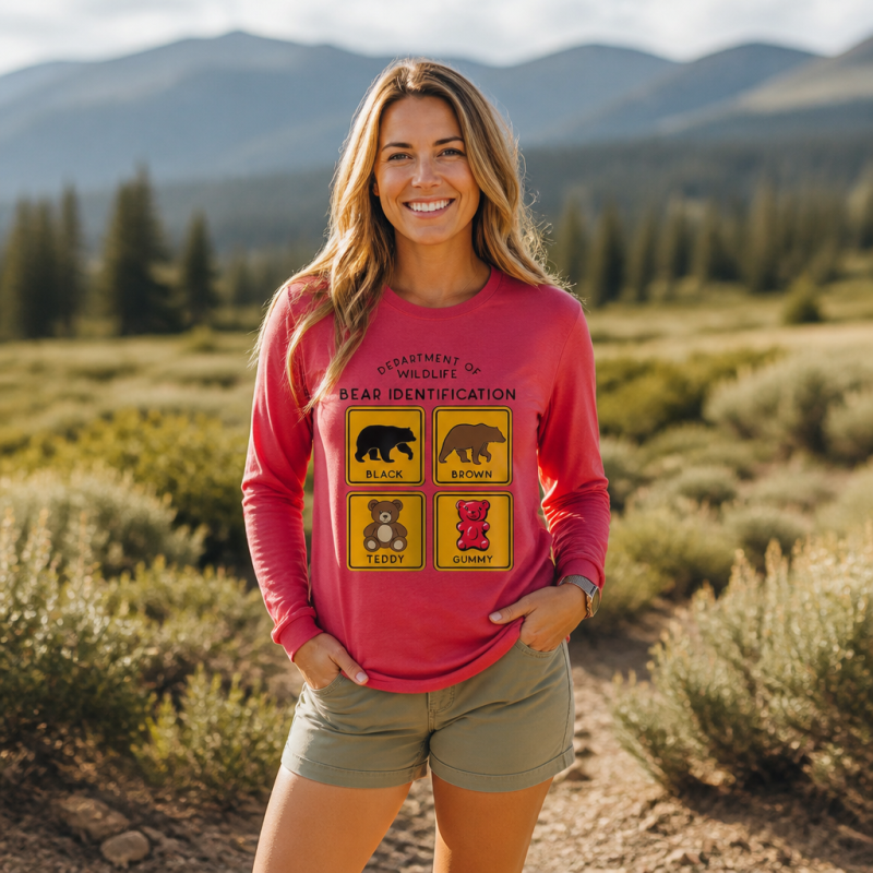 Department of Wildlife Bear Identification Long Sleeve T-Shirt