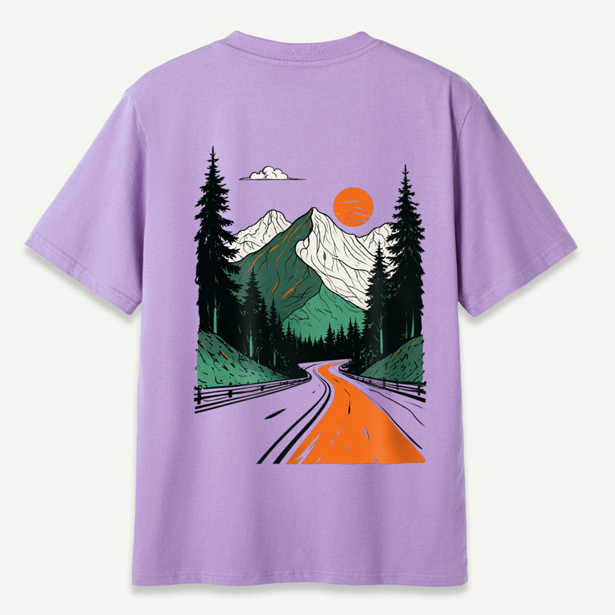 Mountain Road Sunset Wilderness Journey T-Shirt
