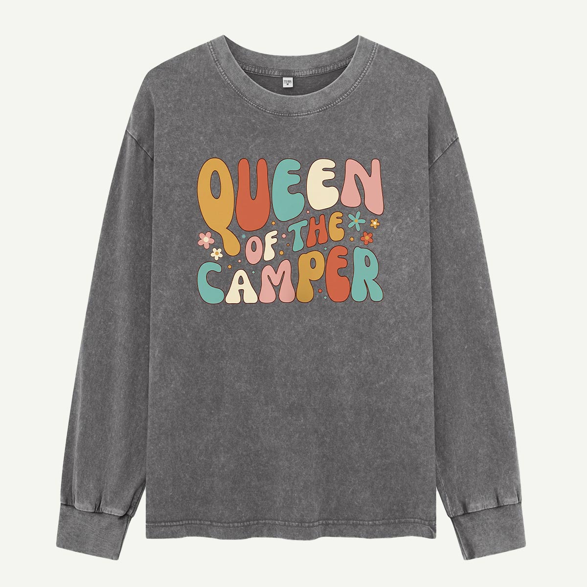 Queen Of The Camper Washed Long Sleeves