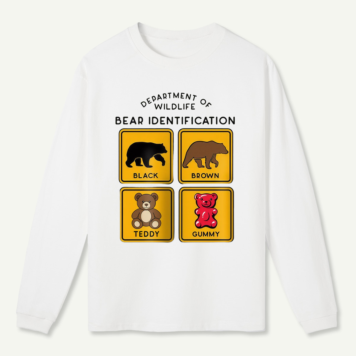 Department of Wildlife Bear Identification Long Sleeve T-Shirt