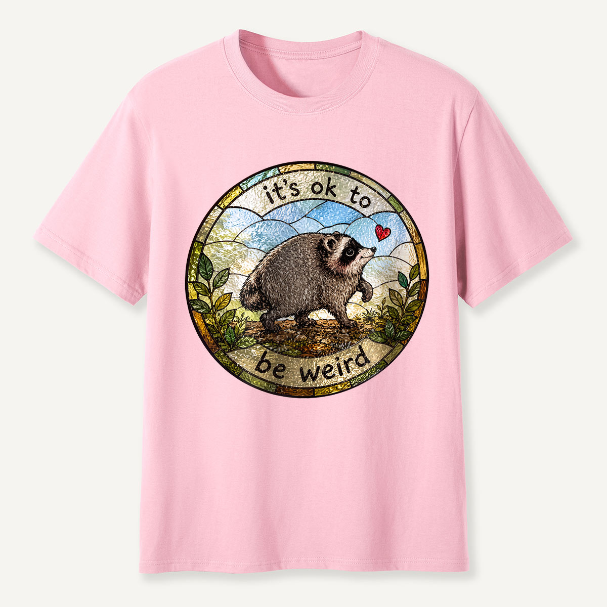 It’s OK to Be Weird Jimothy Round Art  T-Shirt