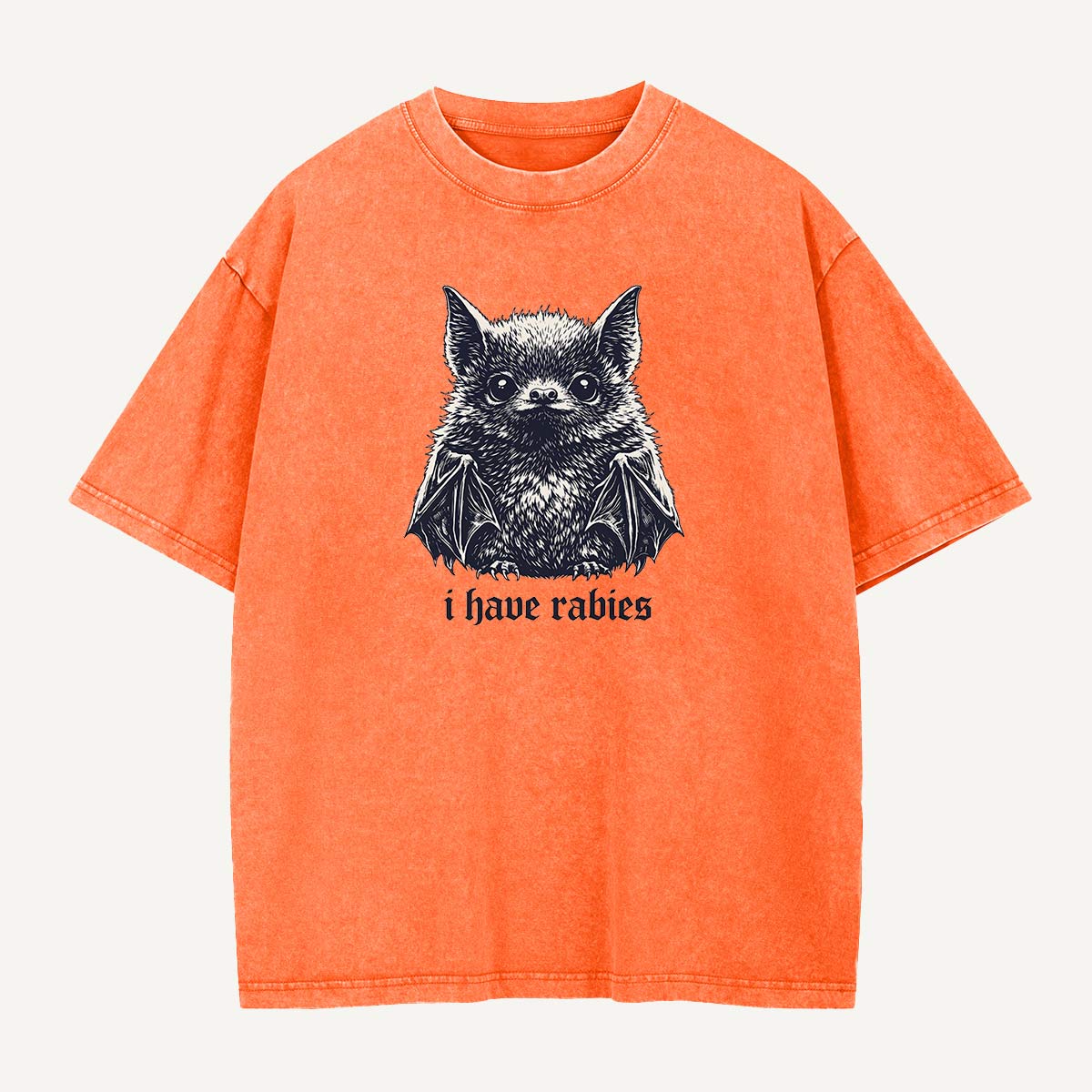  I Have Rabies Bat Washed T-Shirt