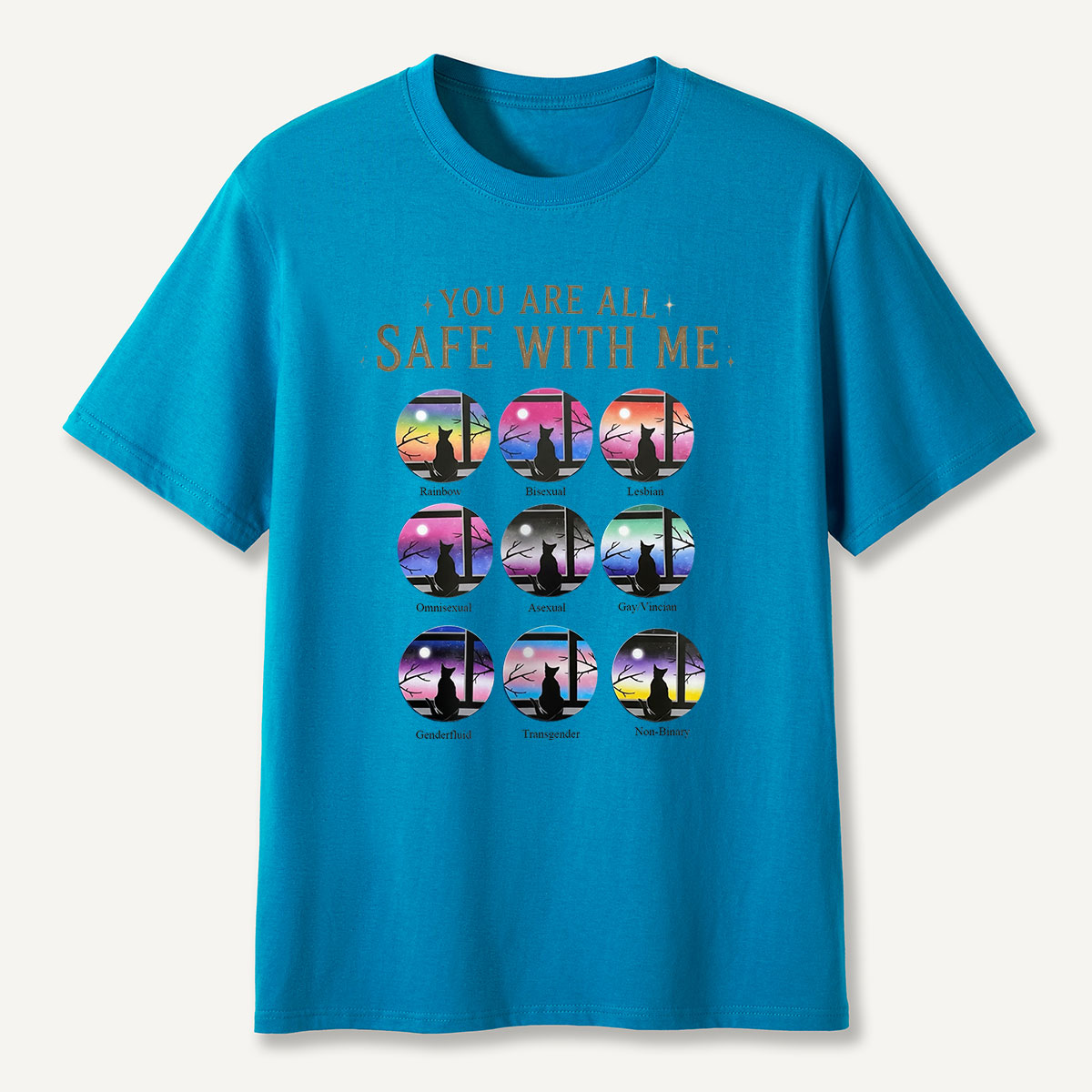 You Are All Safe With Me Cat T‑Shirt