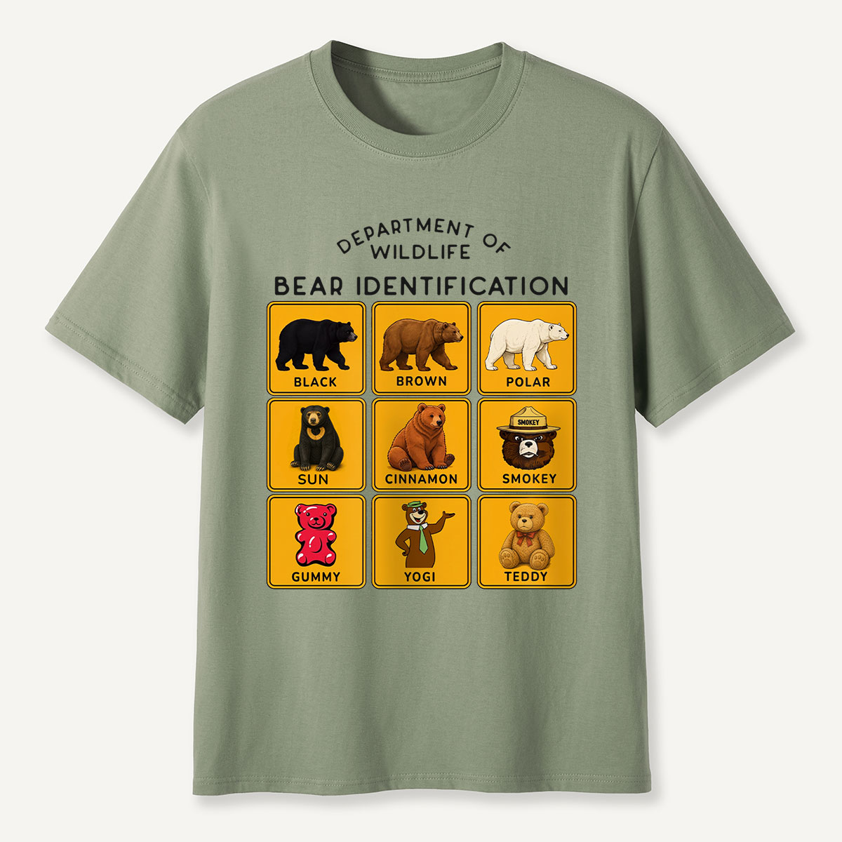 Department of Wildlife Bear Identification Gummy Bear T-Shirt