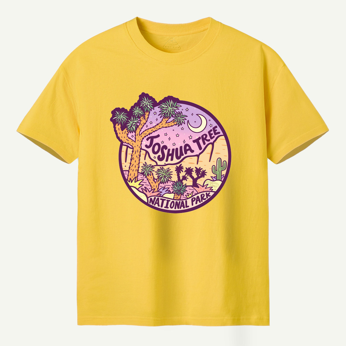 Joshua Tree National Park Desert Moonlight Landscape T-Shirt