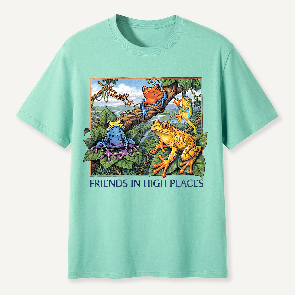 Friends in High Places Colorful Tree Frog T-Shirt