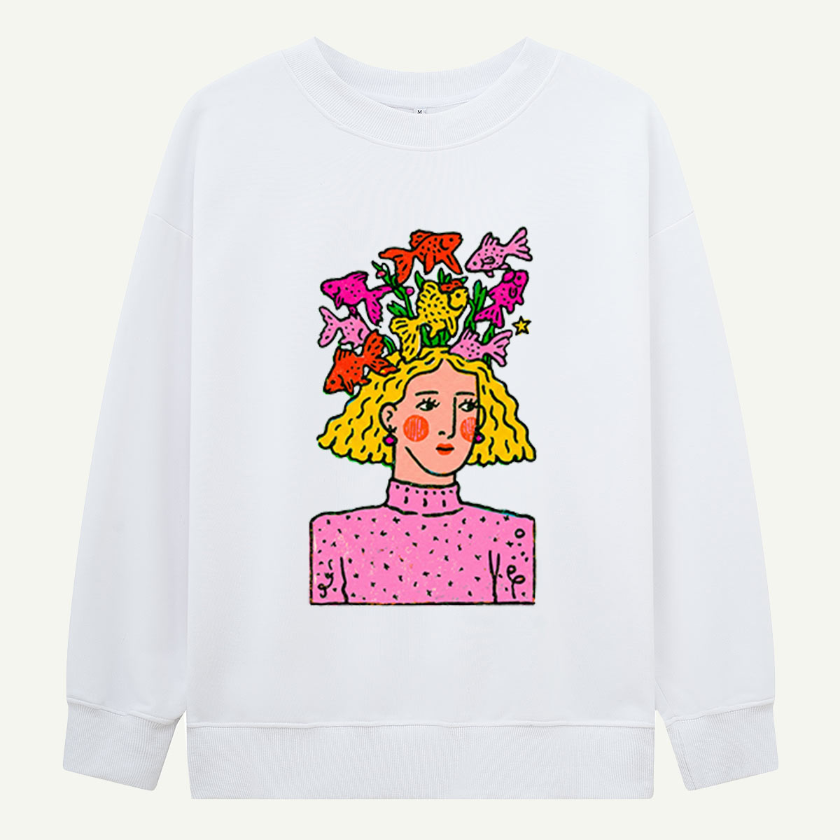 Fish Crown Figure Sweatshirts