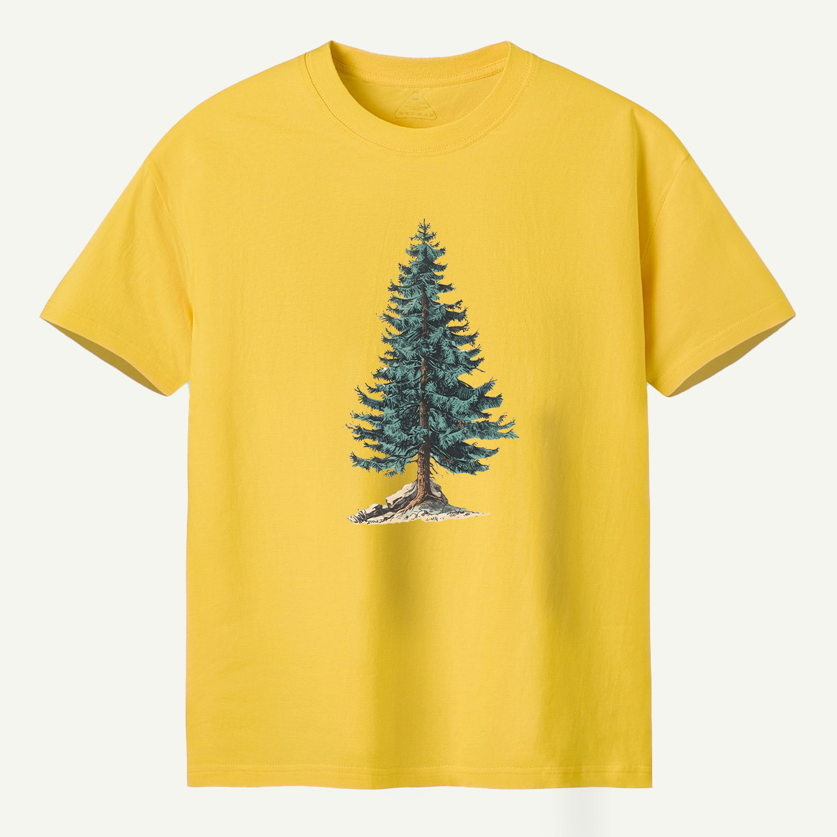 Lone Evergreen Tree Botanical Sketch T-Shirt