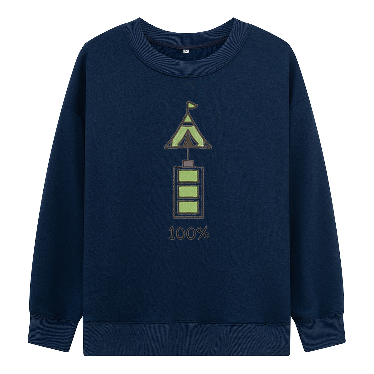 Camping Fully Charged 100% Sweatshirts