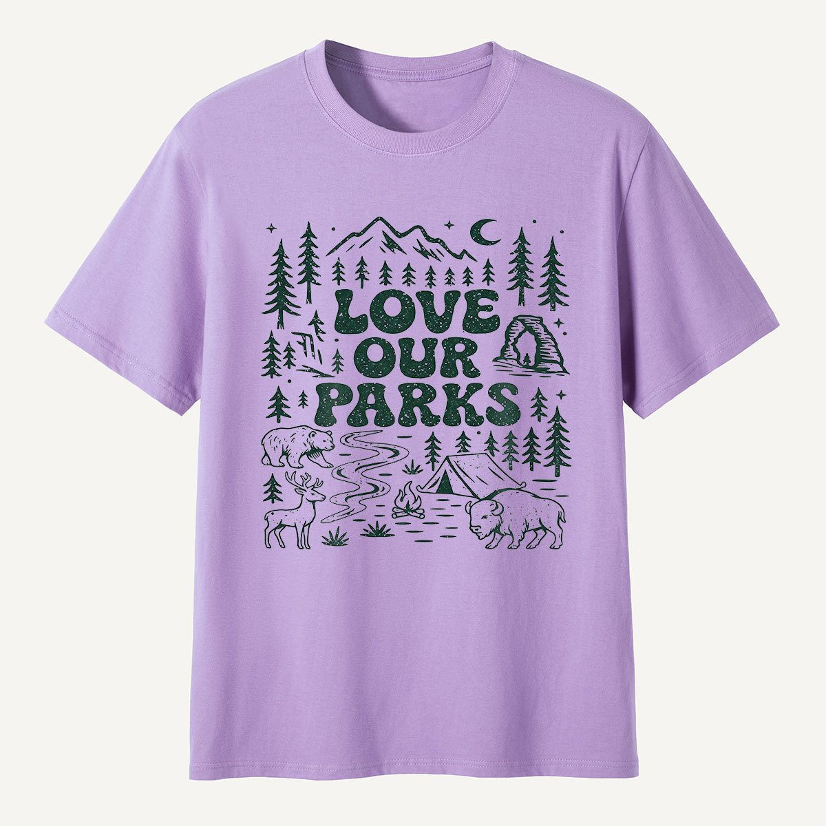 Love Our Parks Wildlife Camping T-Shirt