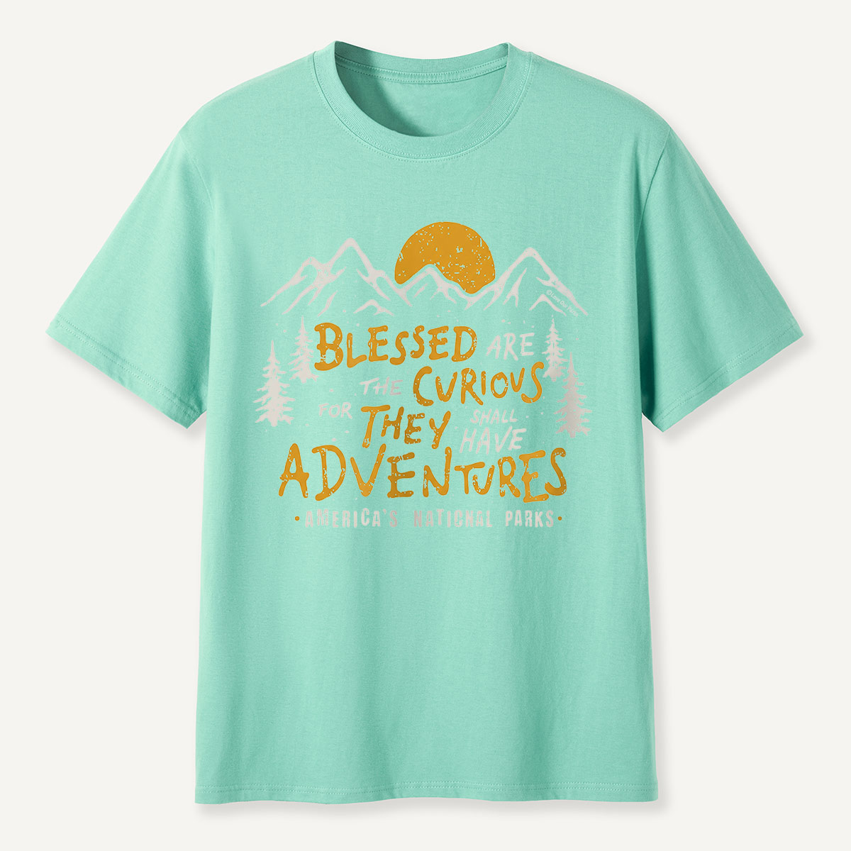 Blessed Are the Curious Adventure Mountains T-Shirt