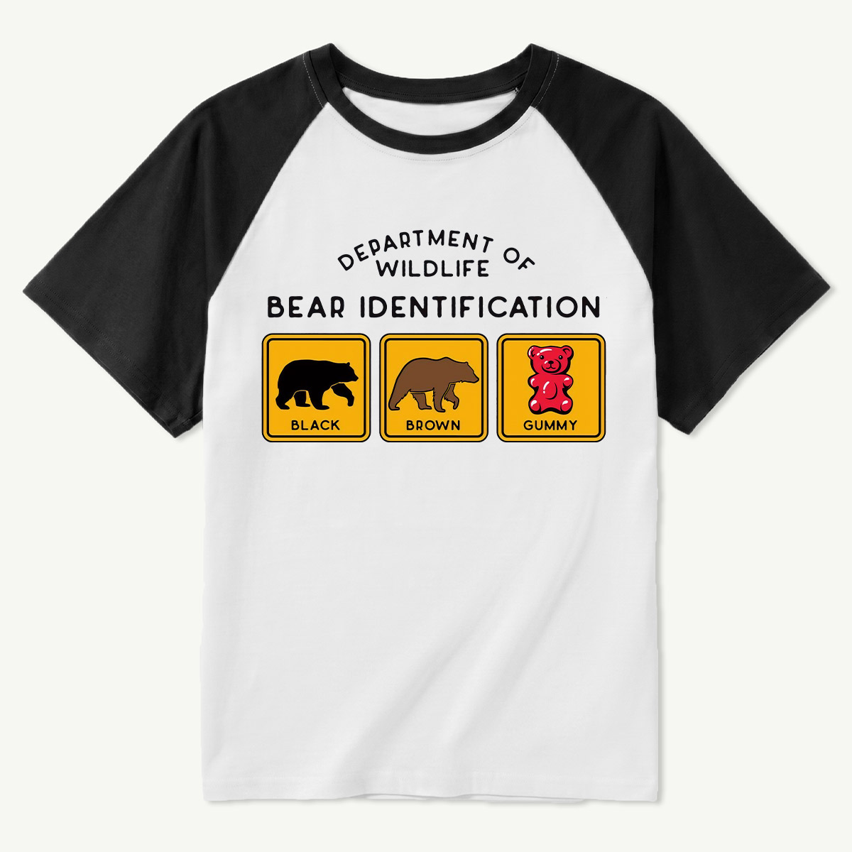 Bear Tee Cotton Classic Raglan T-Shirt