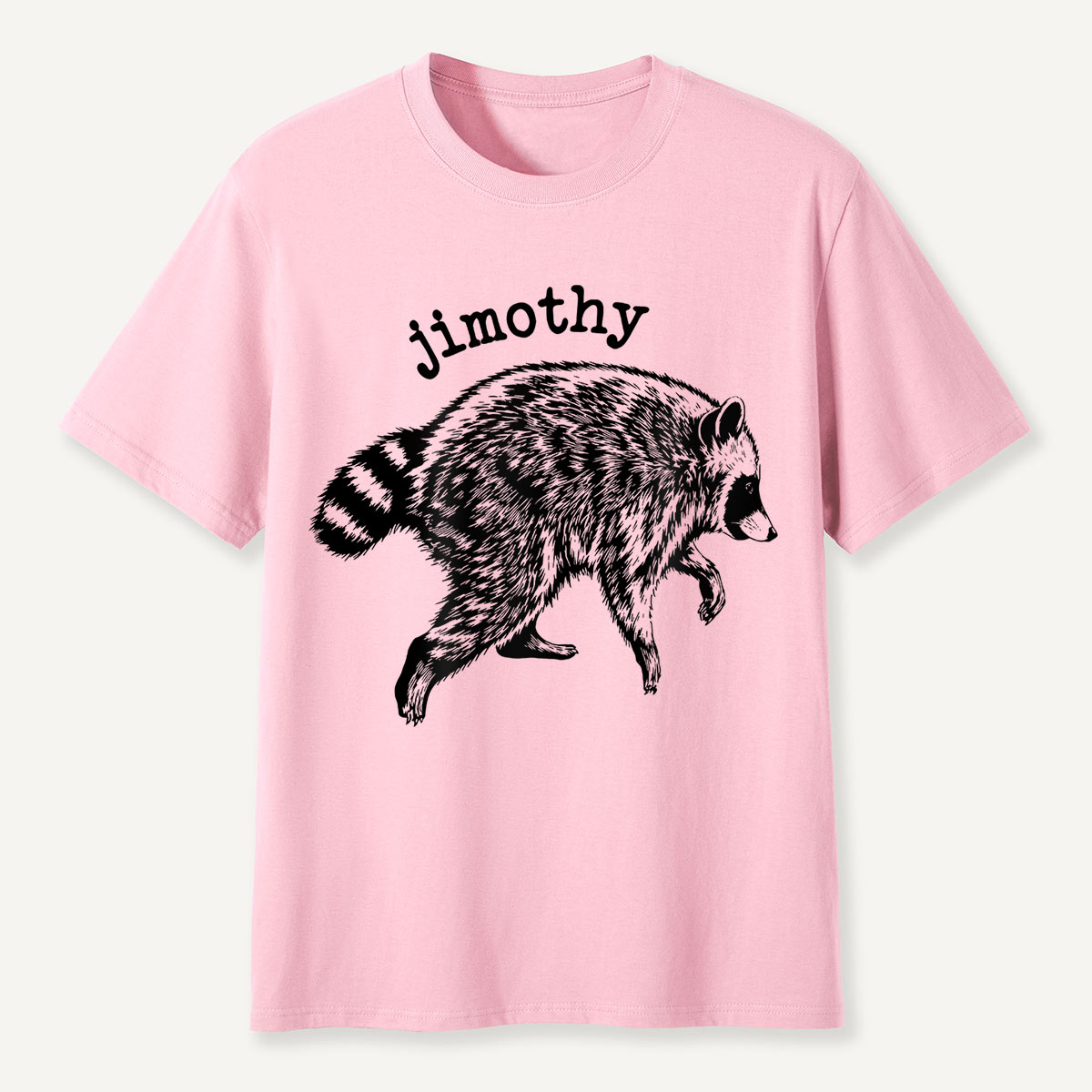 Jimothy Classic Black Line Raccoon T-Shirt