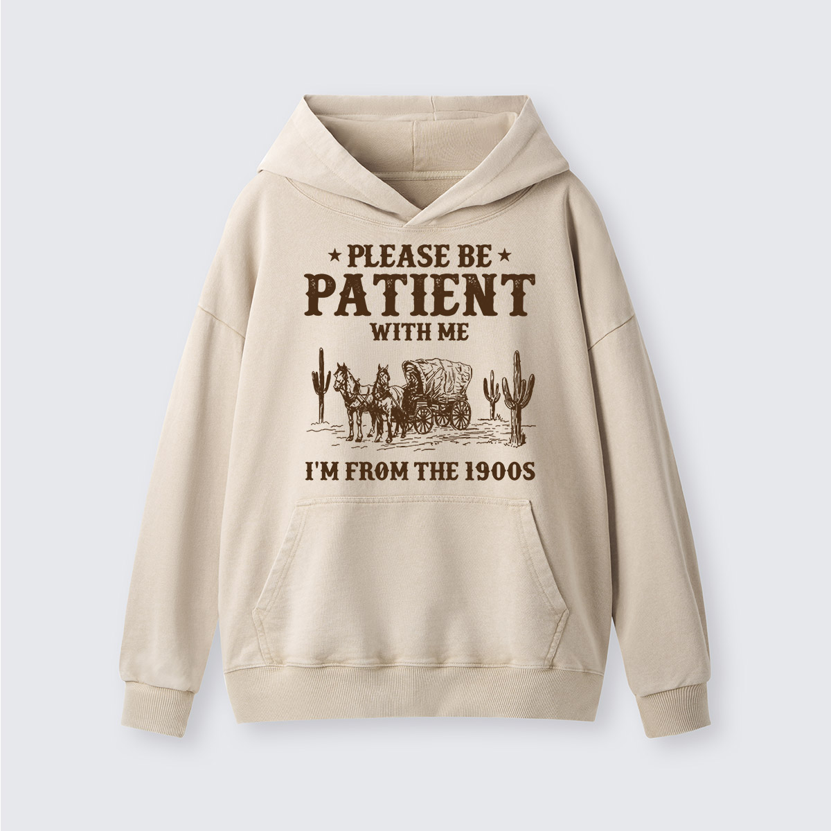 Please Be Patient With Me I'm From the 1900s Washed Hoodie