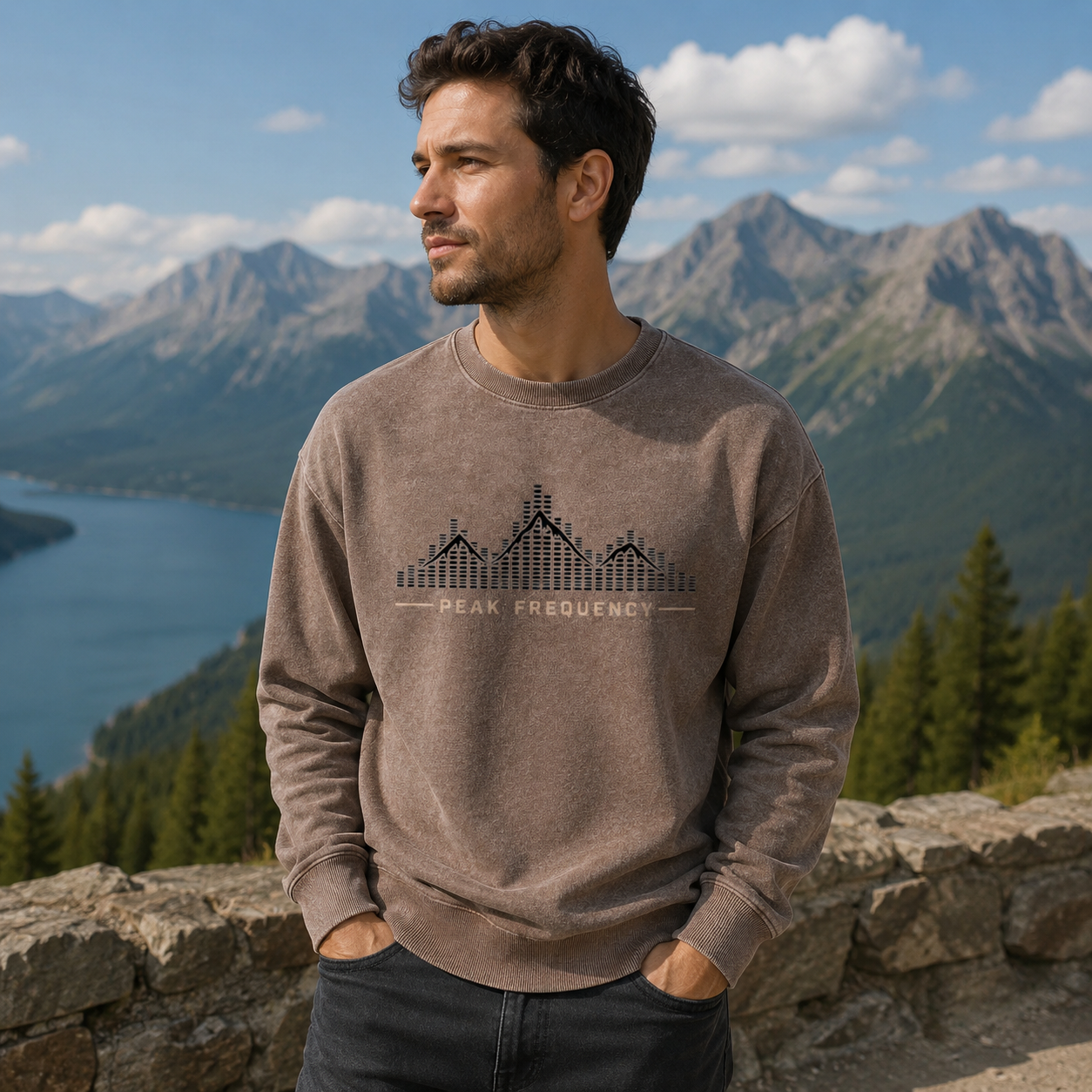 Tune Into Peak Frequency Washed Sweatshirts