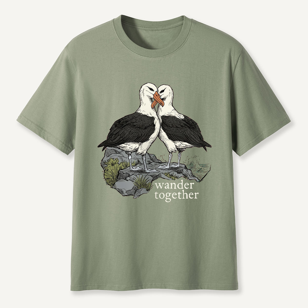 Two Seabirds Wander Together T-Shirt