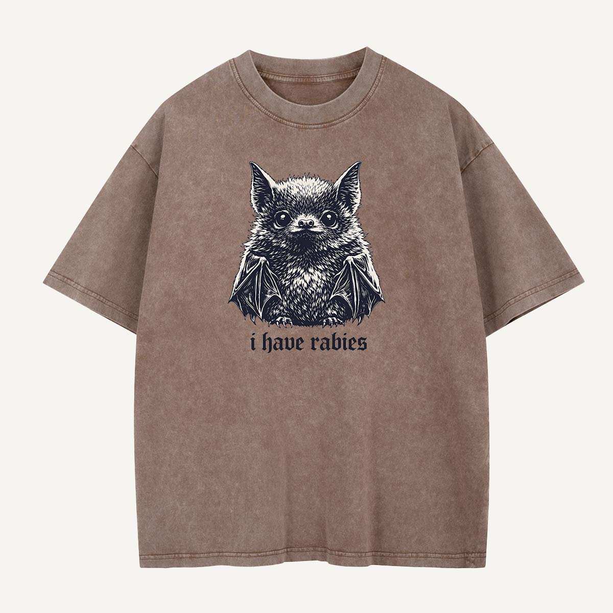  I Have Rabies Bat Washed T-Shirt