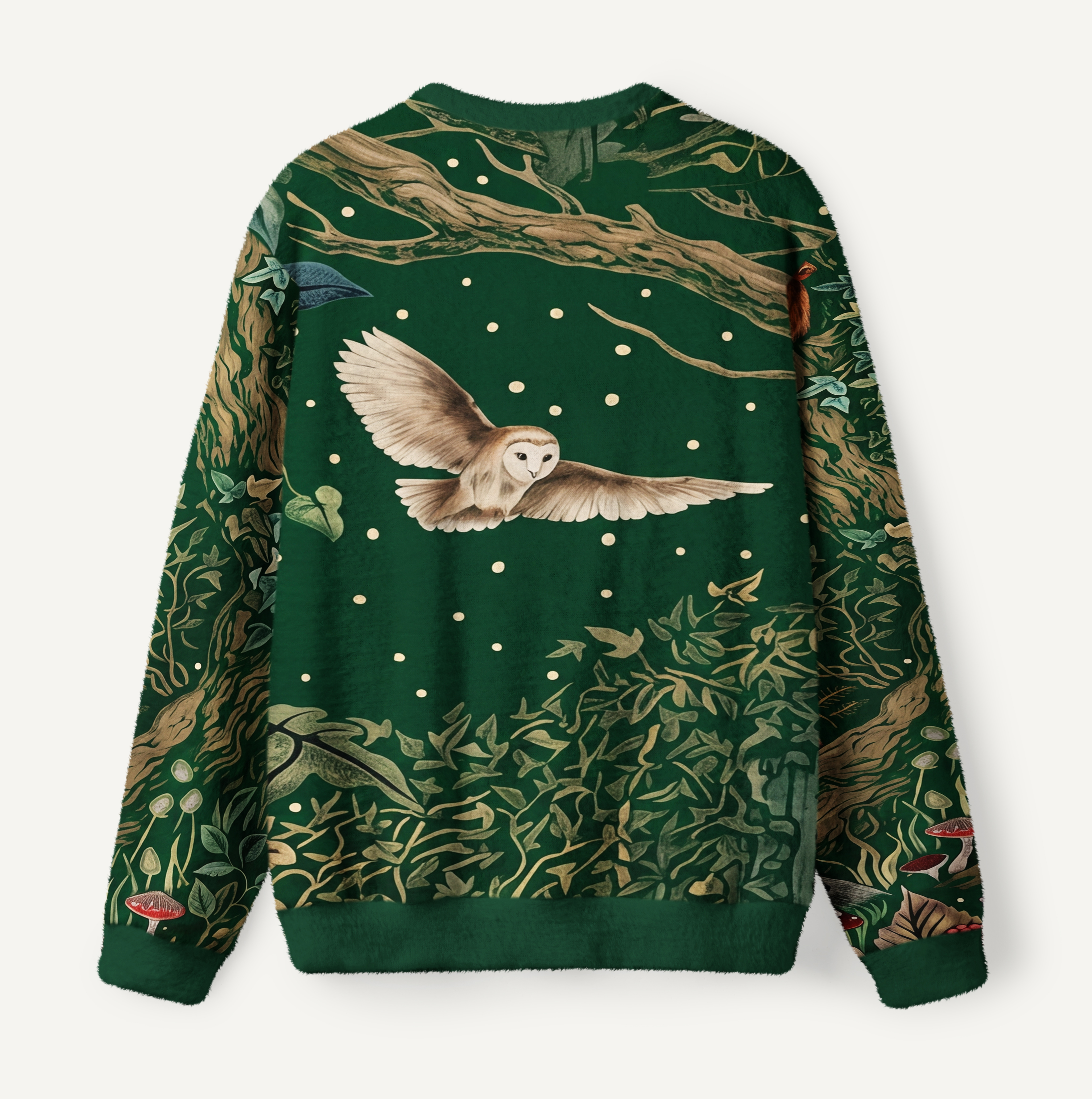 Woodland Tapestry Animal Ugly Fuzzy Fleece Sweatshirt
