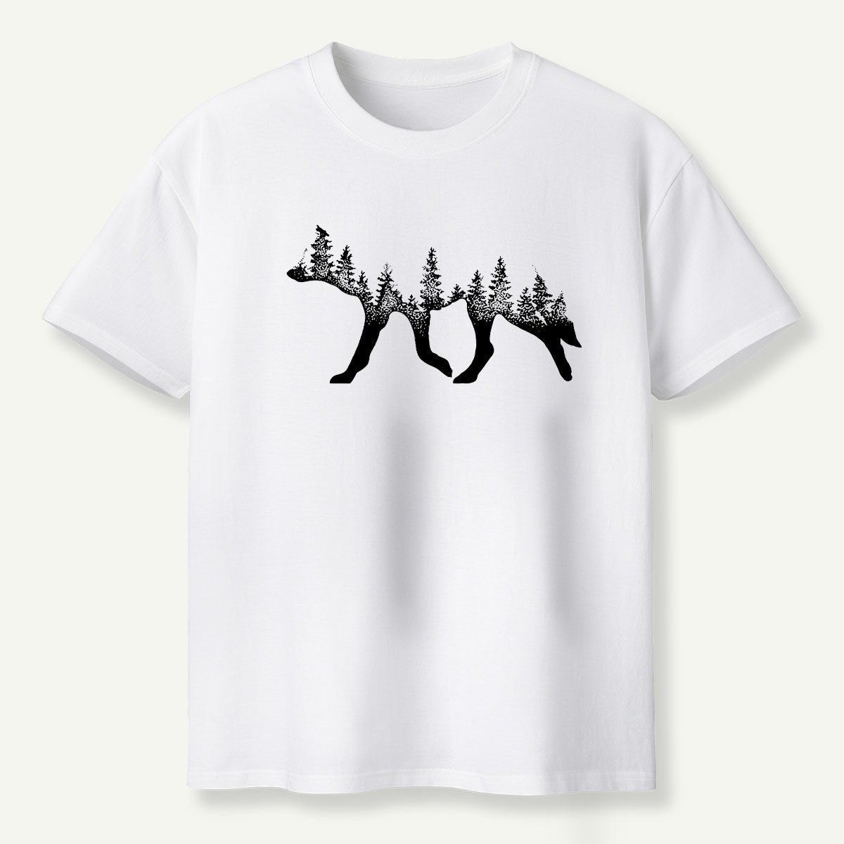 Bear Silhouette Pine Forestscape T-Shirt