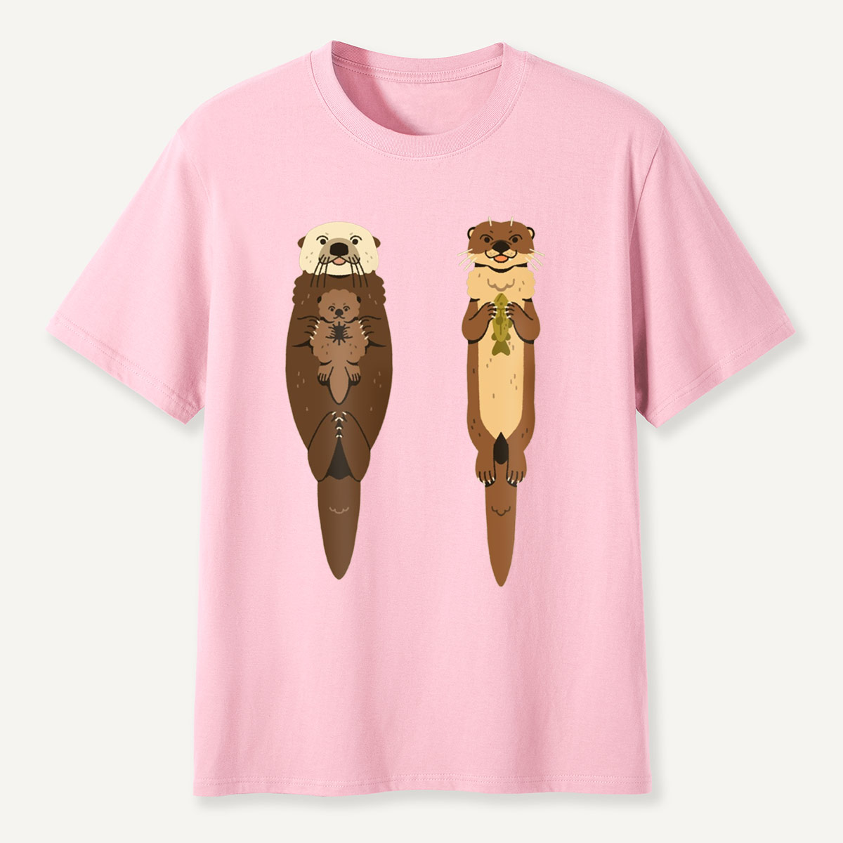 Sea Otter and River Otter Cute Duo T-Shirt