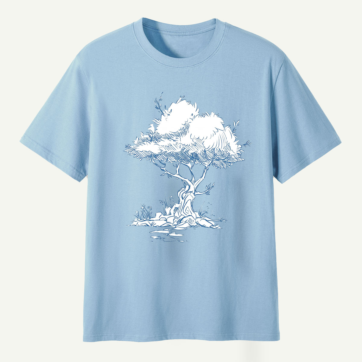 Wilderness Trail Map Line Art T-Shirt