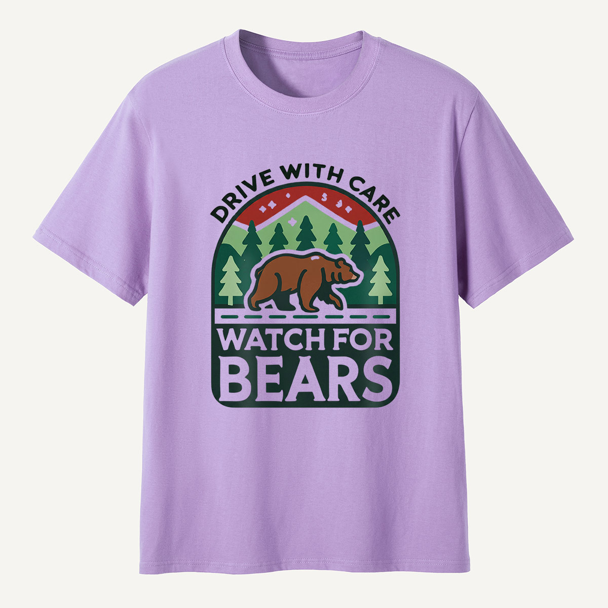 Drive with Care Watch for Bears Road Sig  T-Shirt