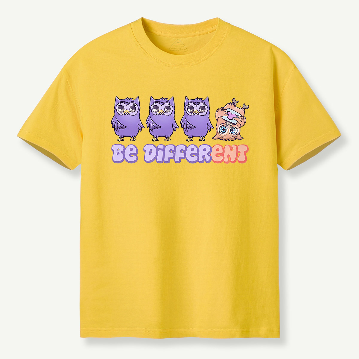 Be Different Cute Purple Owls  T-Shirt