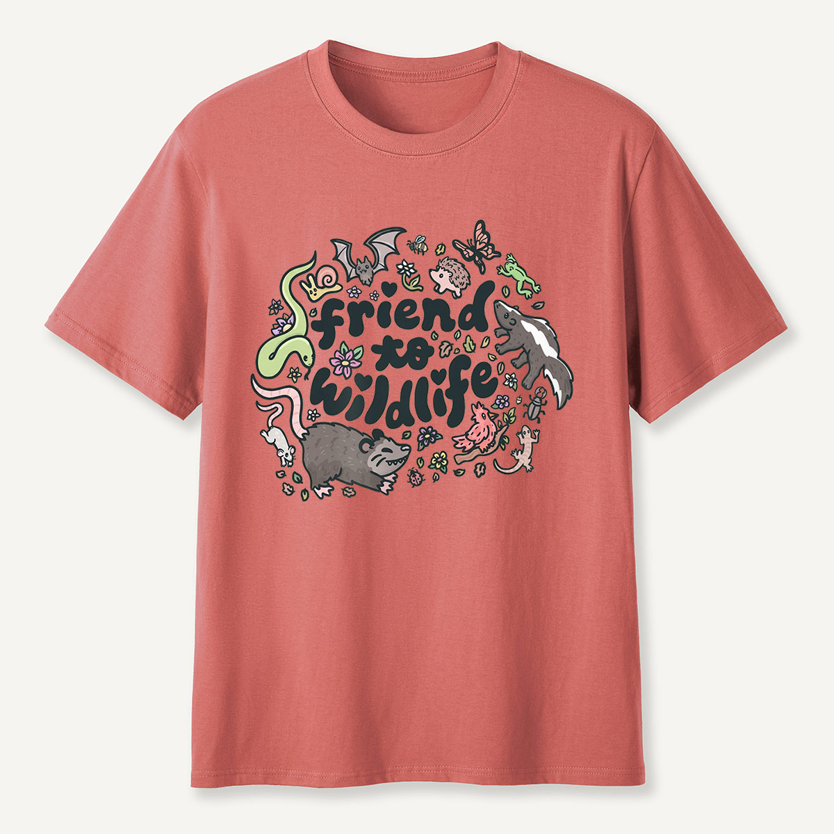 Friend to Wildlife Cute Animals Doodle T-Shirt