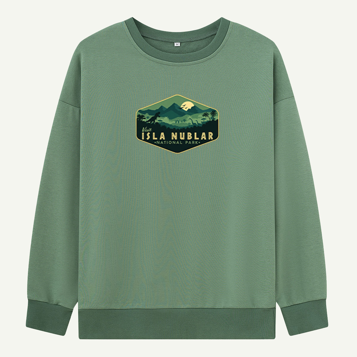 Isla Nublar National Park Misty Forest Mountain Badge Sweatshirts