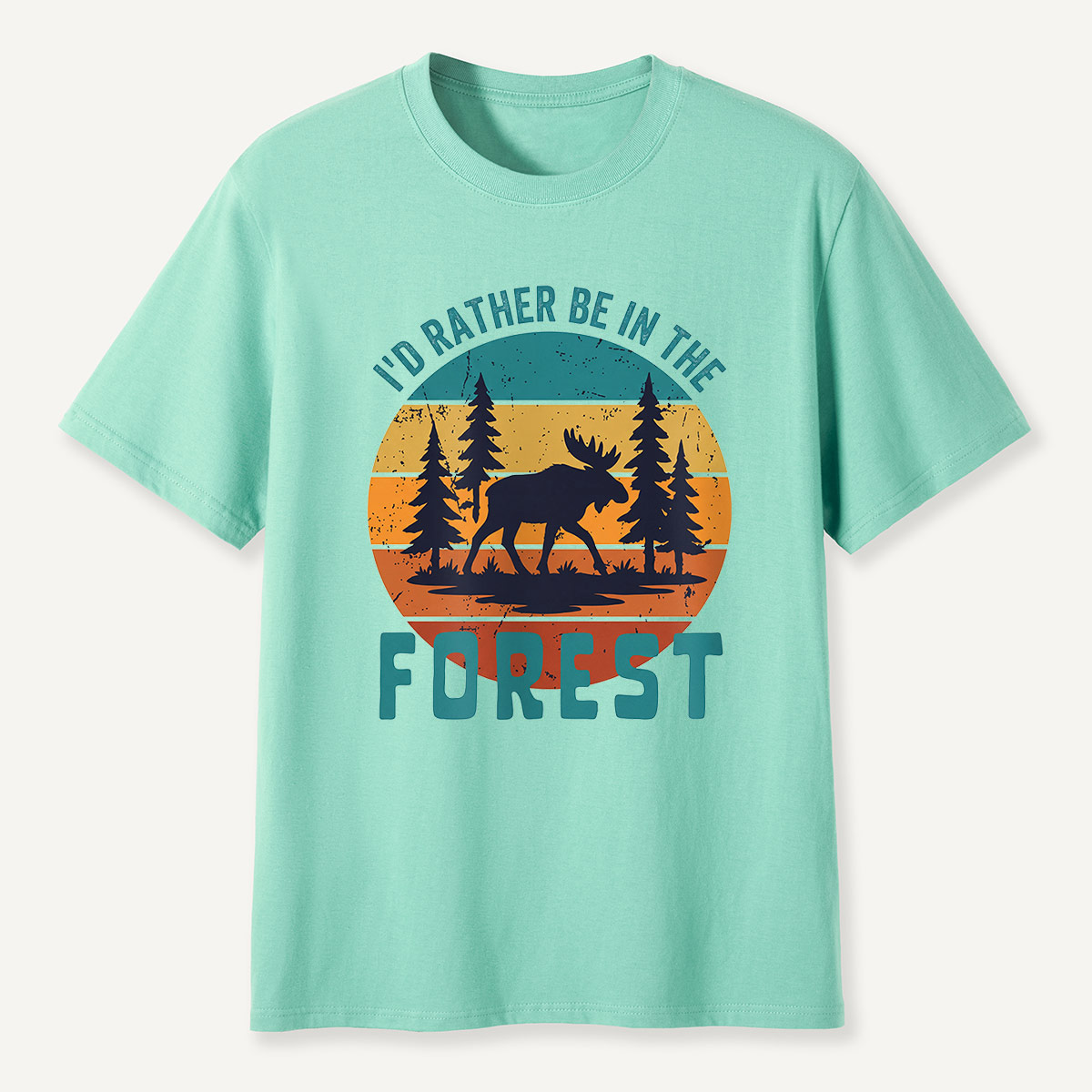 I’d Rather Be in the Forest Moose Sunset T-Shirt