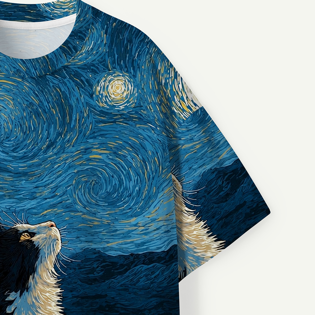 Starry Night Cat Premium Eco Tee