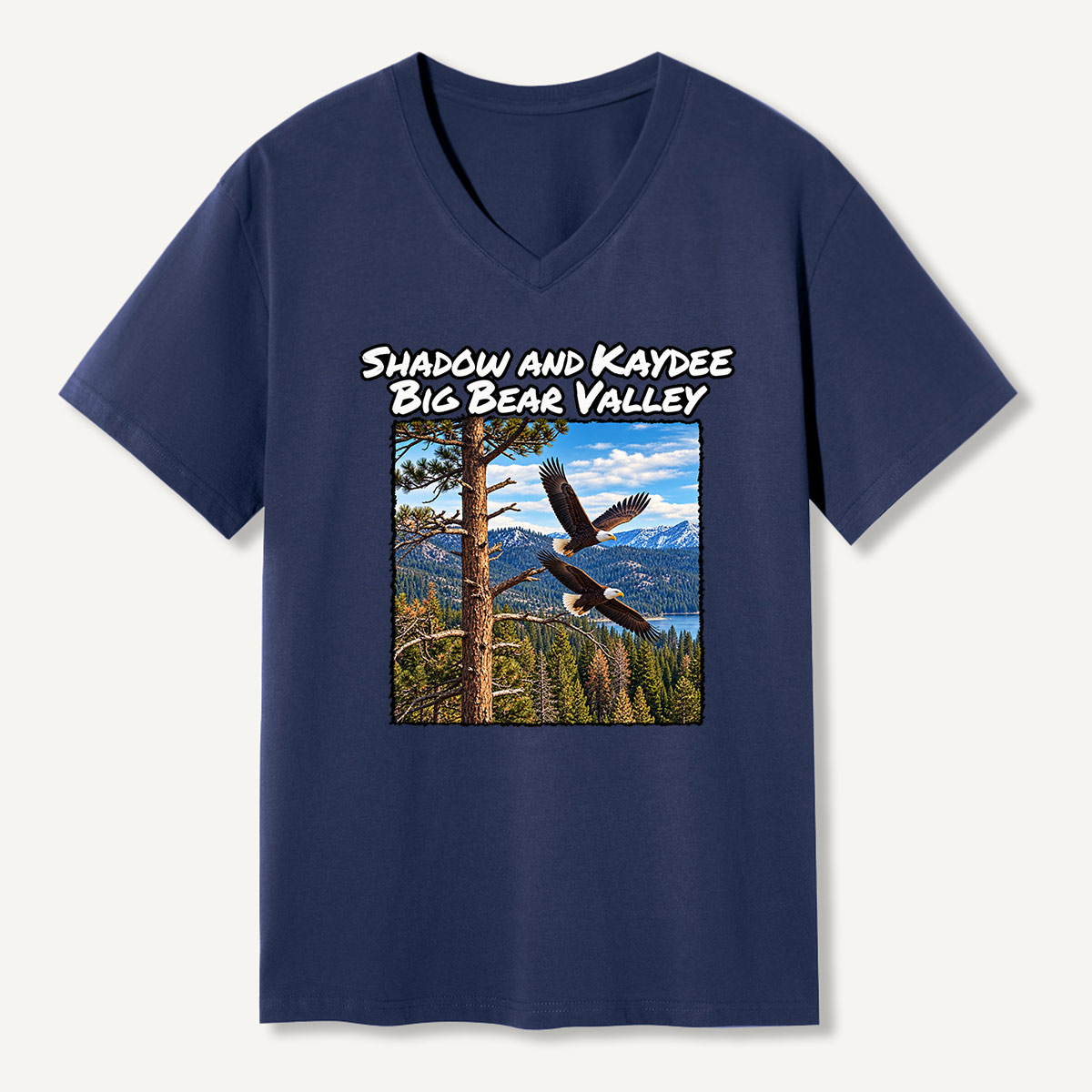 Shadow And Kaydee Big Bear Valley Nature Scene V-neck T-Shirt