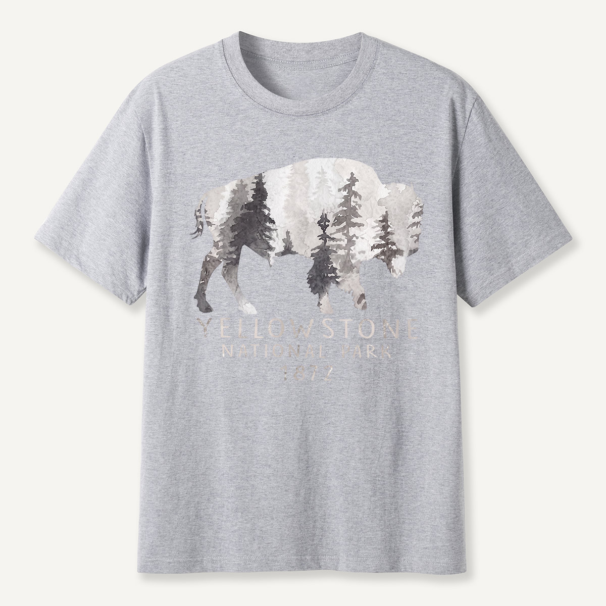 Yellowstone National Park 1872 Bison Forest T-Shirt