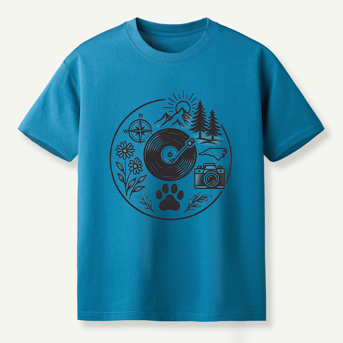 Nature Adventure Yin Yang Circle T-Shirt