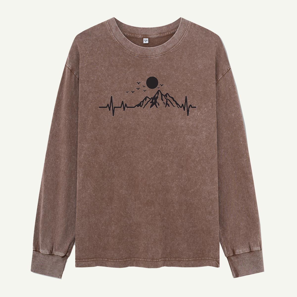Mountains Are My Heartbeat Washed Long Sleeves