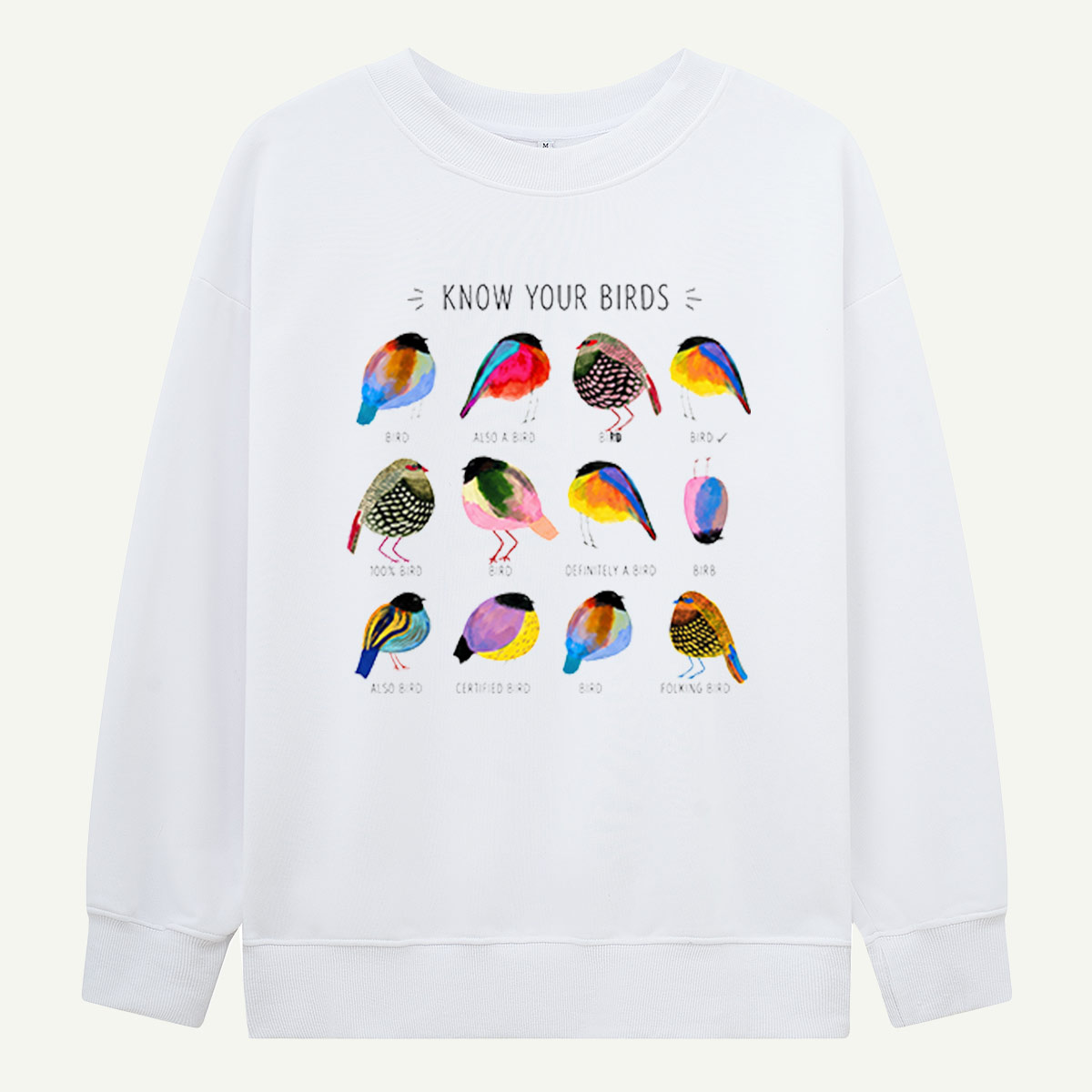 Colorful Bird Guide Sweatshirts