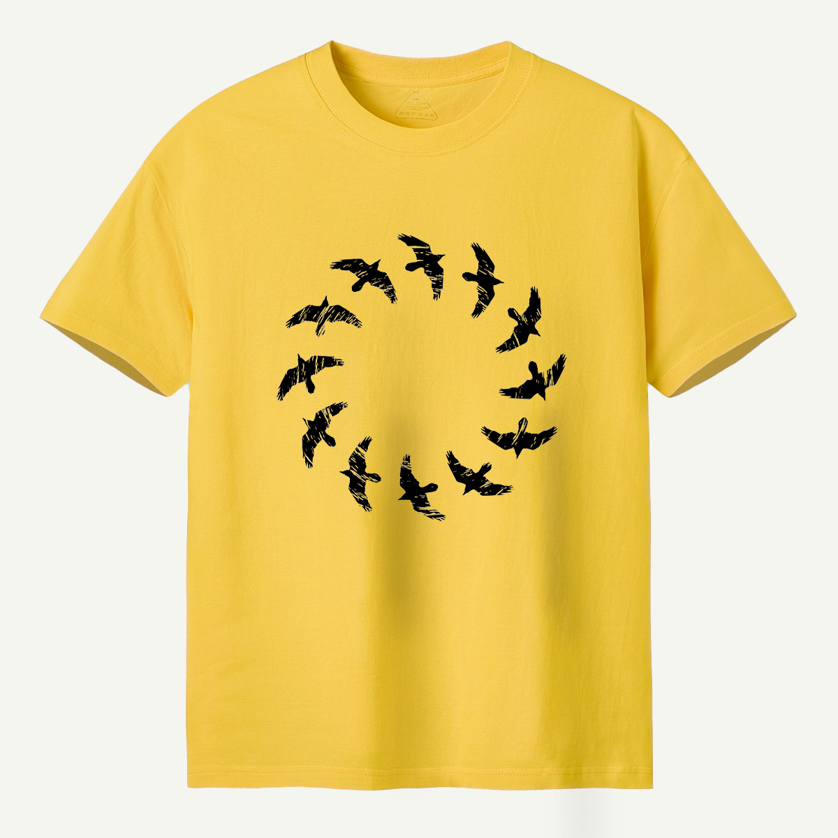 Raven Flight Circle Silhouette T-Shirt