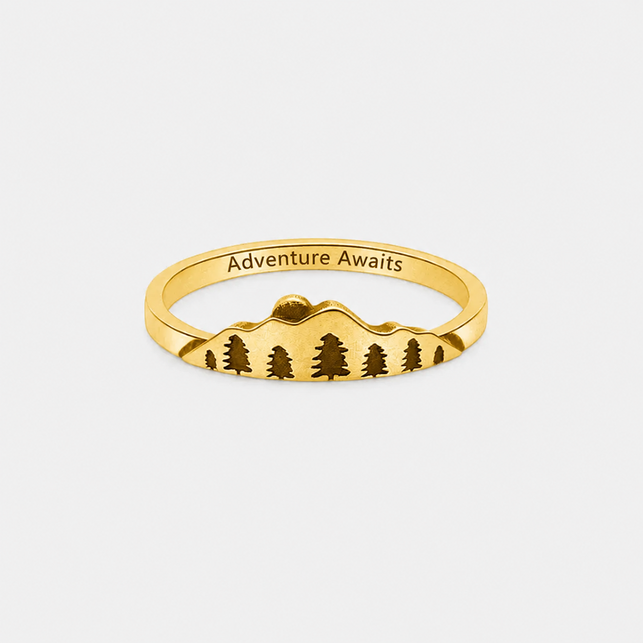 Adventure Awaits Mountain & Pine Forest Ring