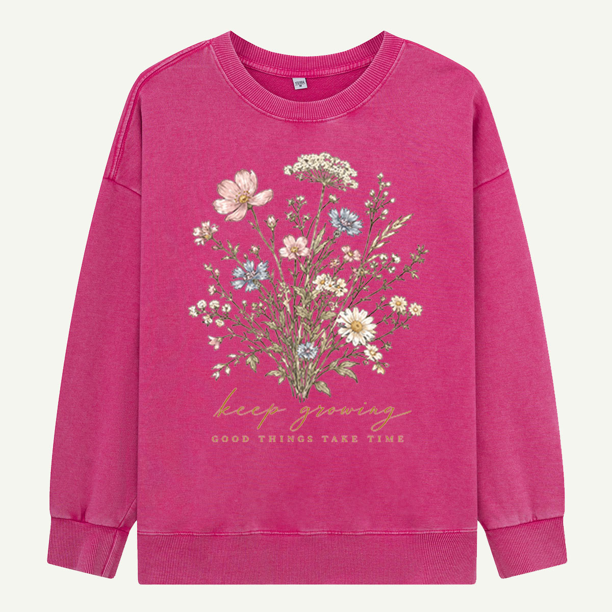 Keep Growing Wildflowers Washed Sweatshirts