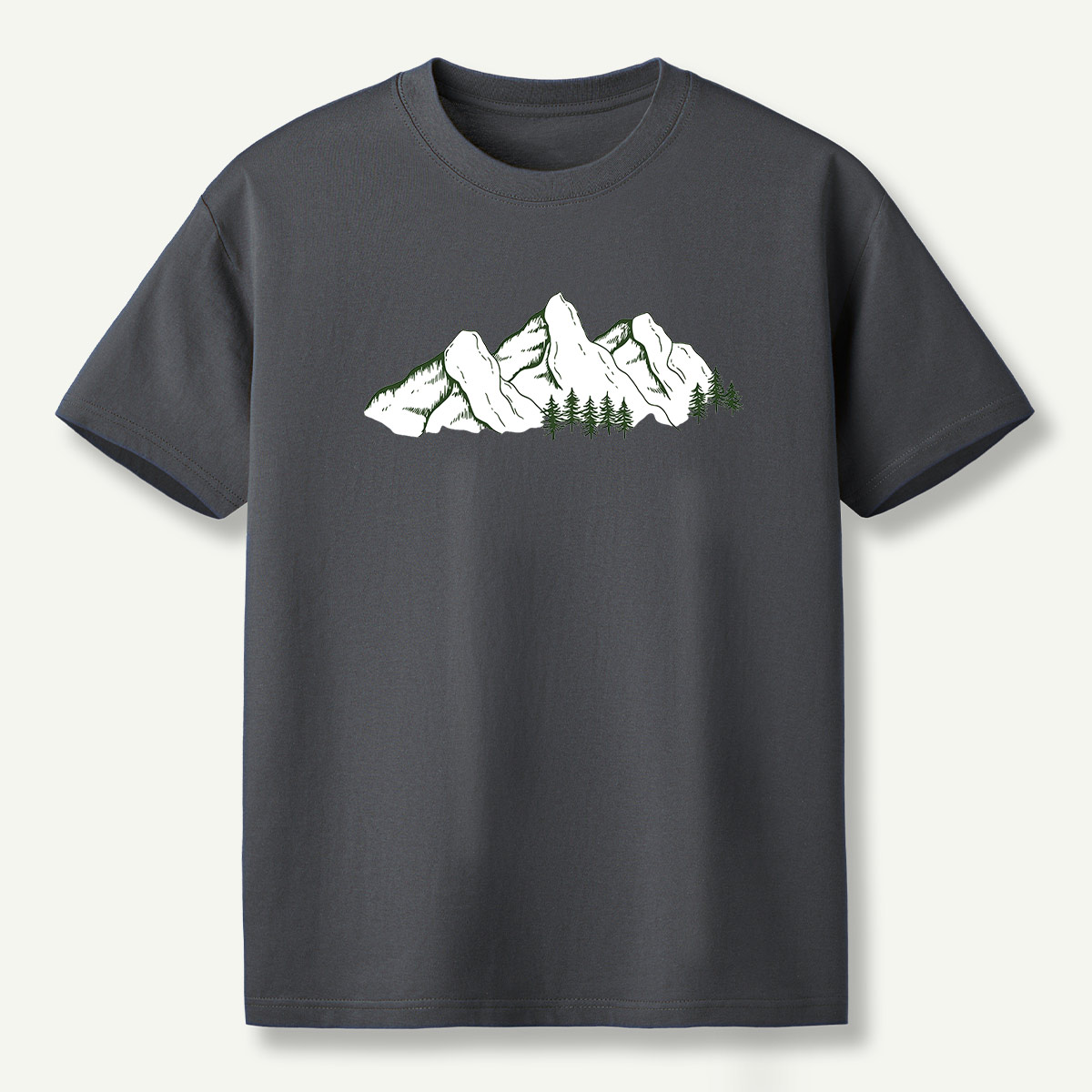 Minimal Mountain Range Line Art T-Shirt