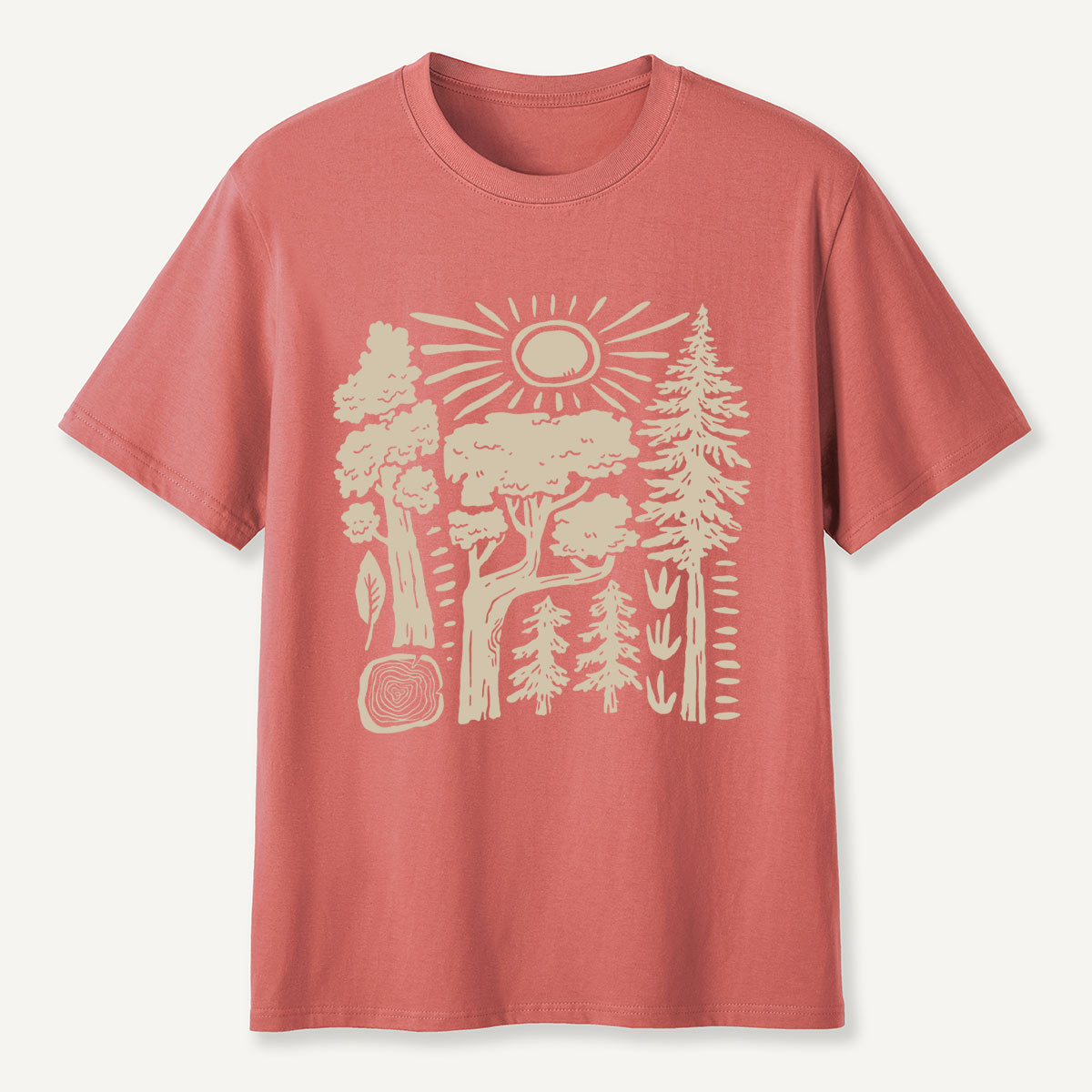Minimalist Forest Sunrise T-Shirt
