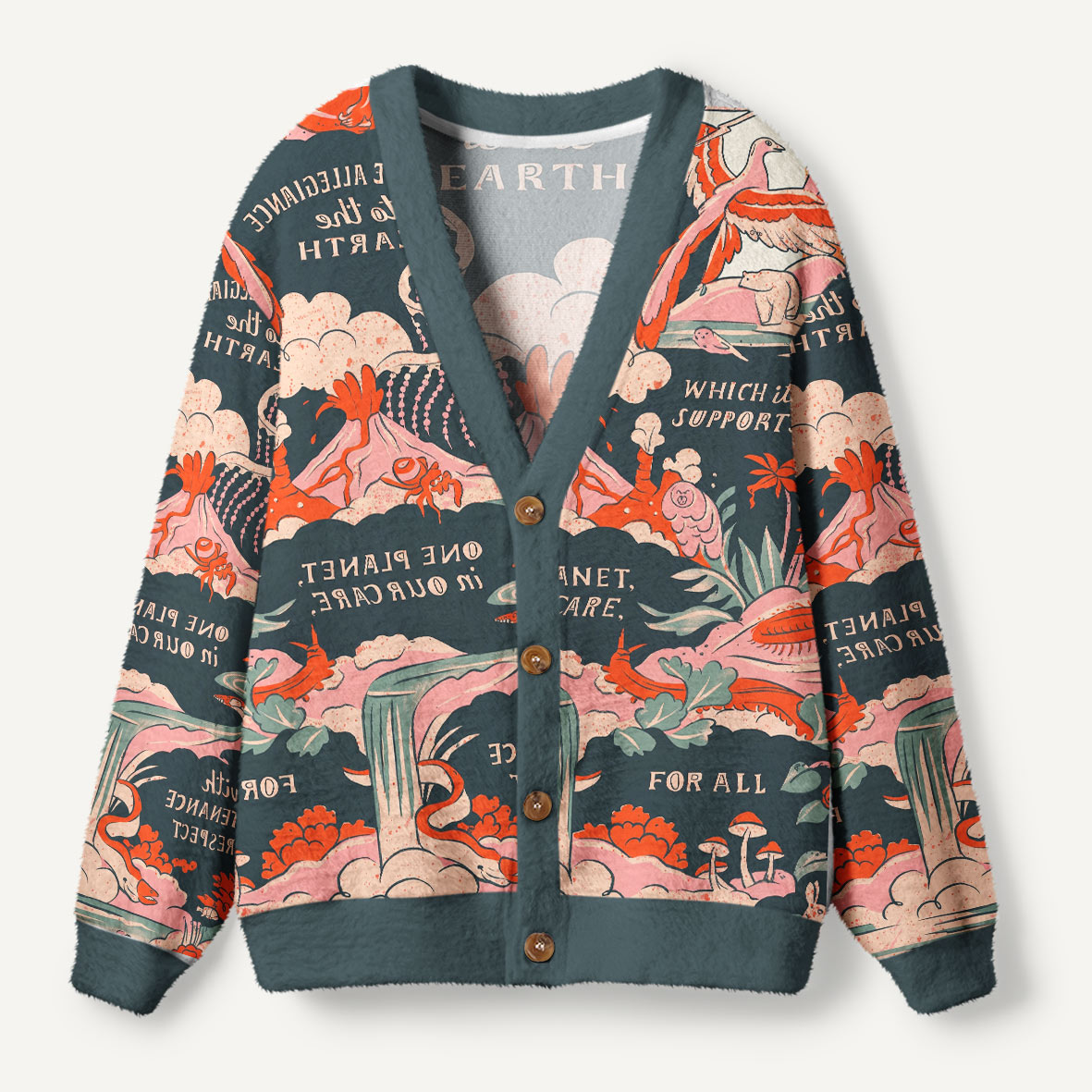 One Planet, All Life Ugly Cardigan Sweaters