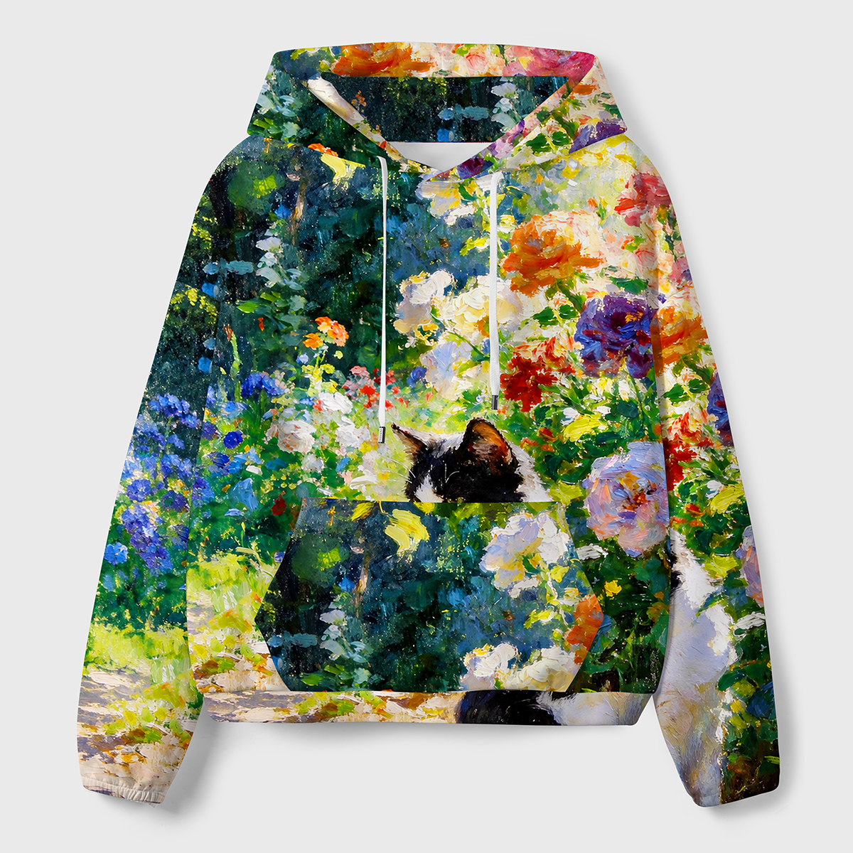 Blooming Garden Cat Premium Eco Hoodie
