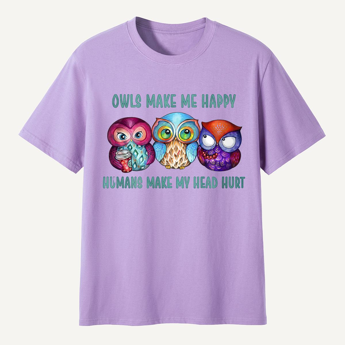 Owls Make Me Happy T-Shirt