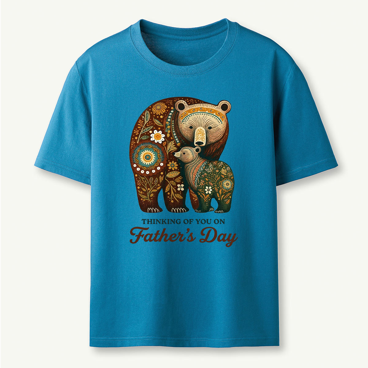 Father’s Day Bear Family Floral T-Shirt