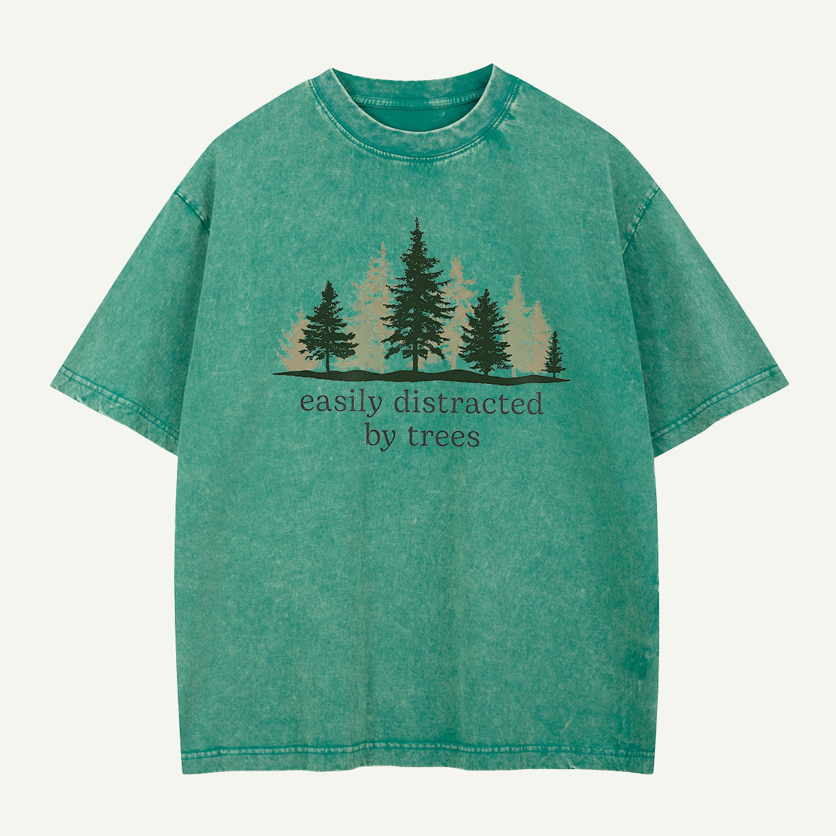 Easily Distracted By Trees Washed T-Shirt