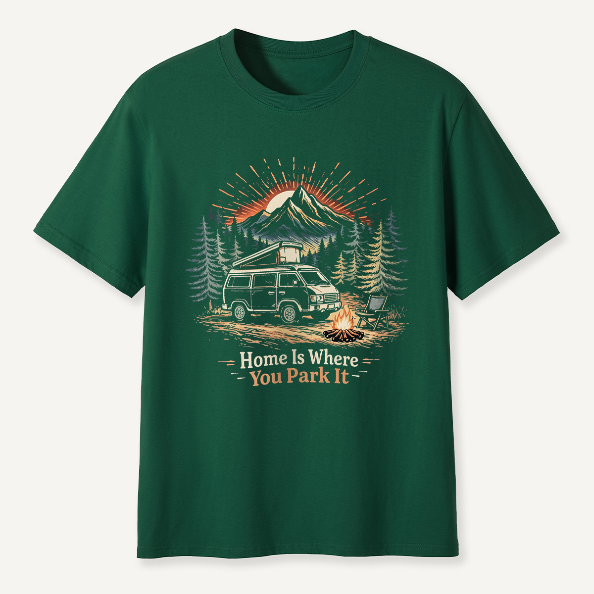 Home Is Where You Park It Camper Van Camping T-Shirt