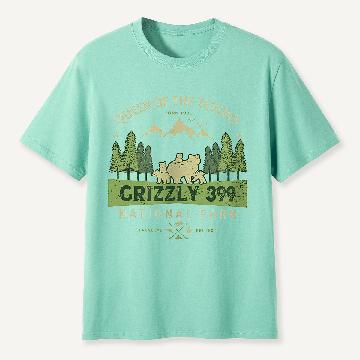 Legend of the Tetons Grizzly 399 National Park T-Shirt