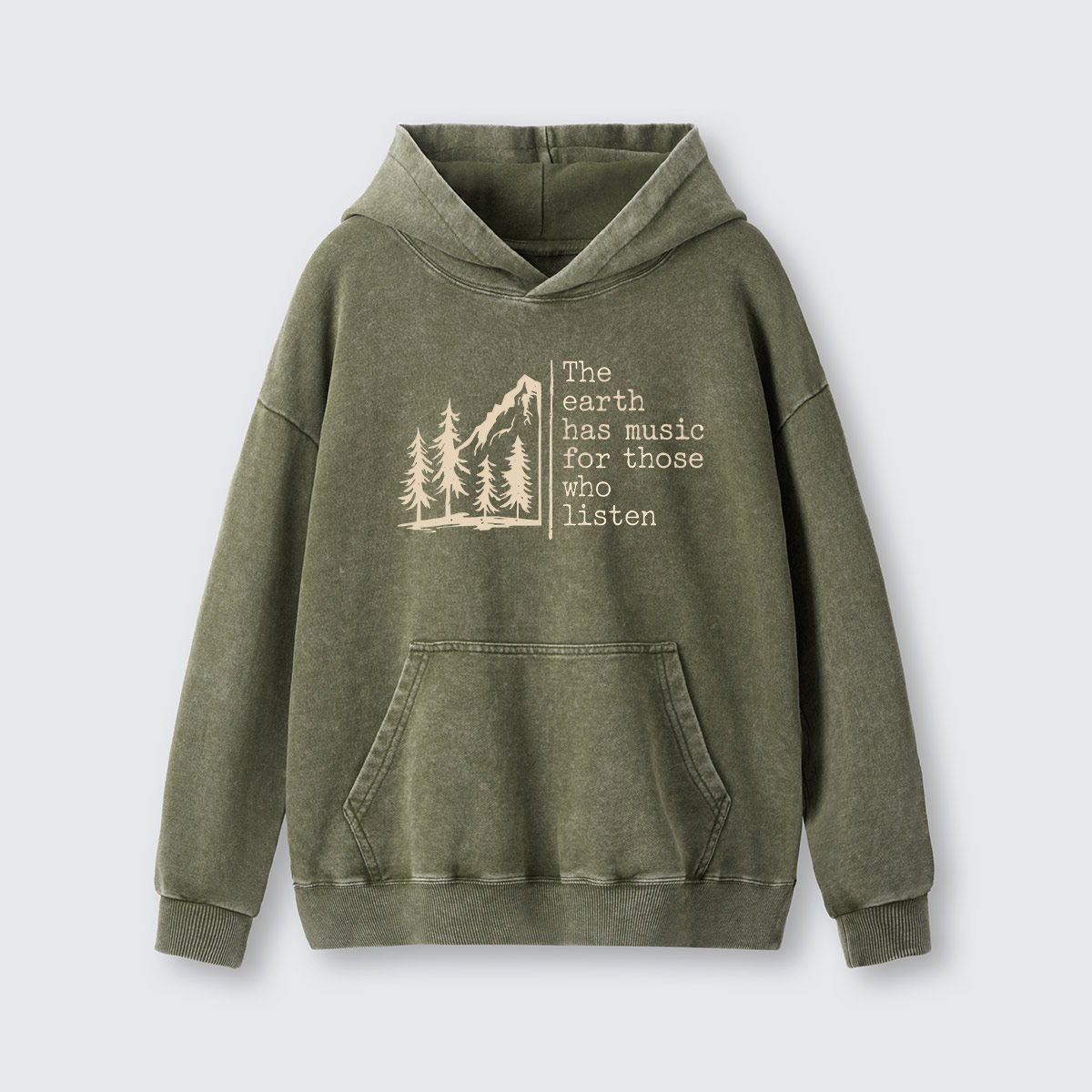 The Earth Has Music Washed Hoodie