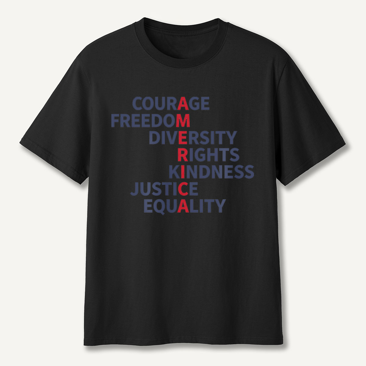 Courage Freedom Diversity Rights Tee